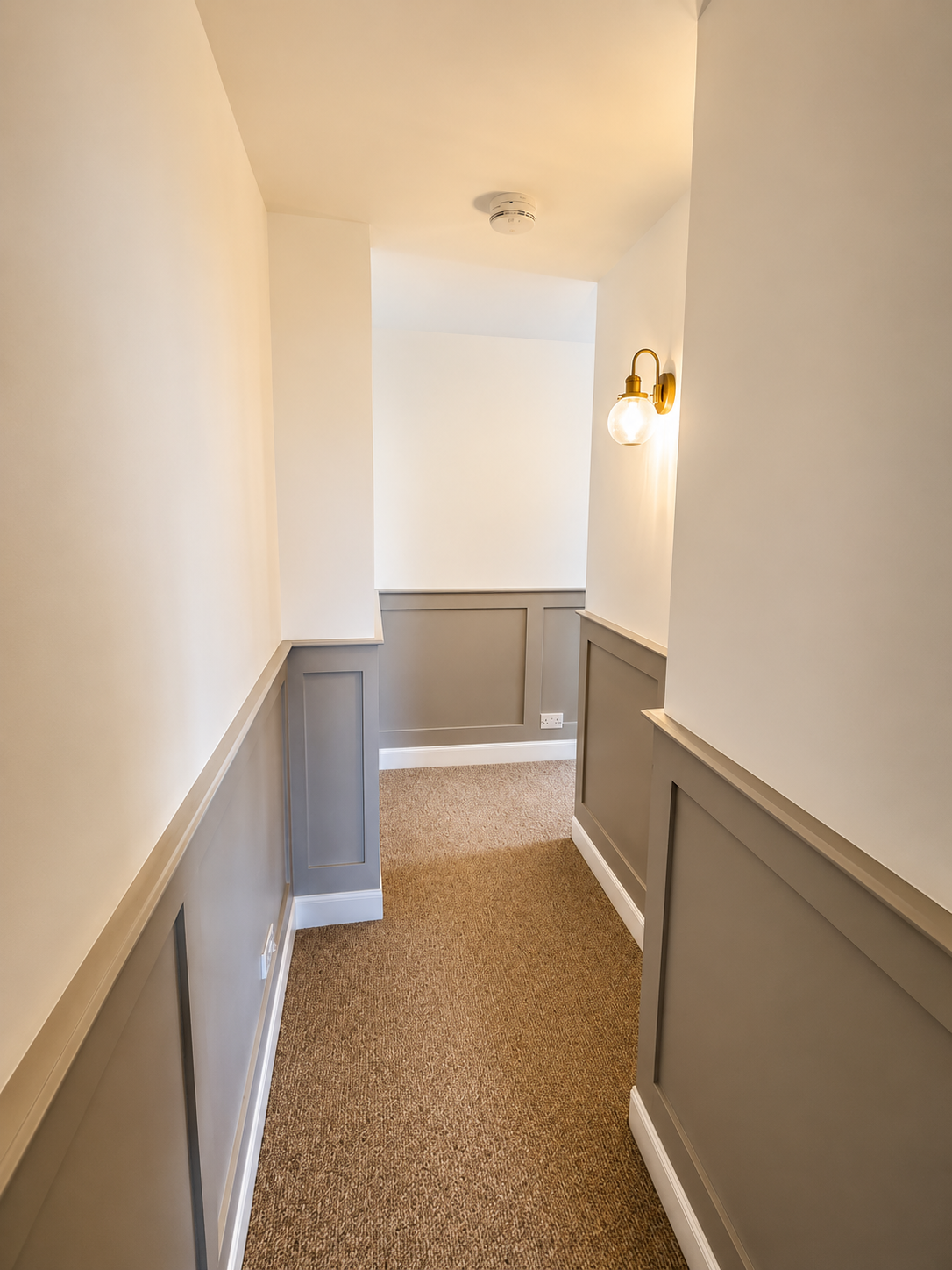 Modern panelled hallway decorated in Newtownards