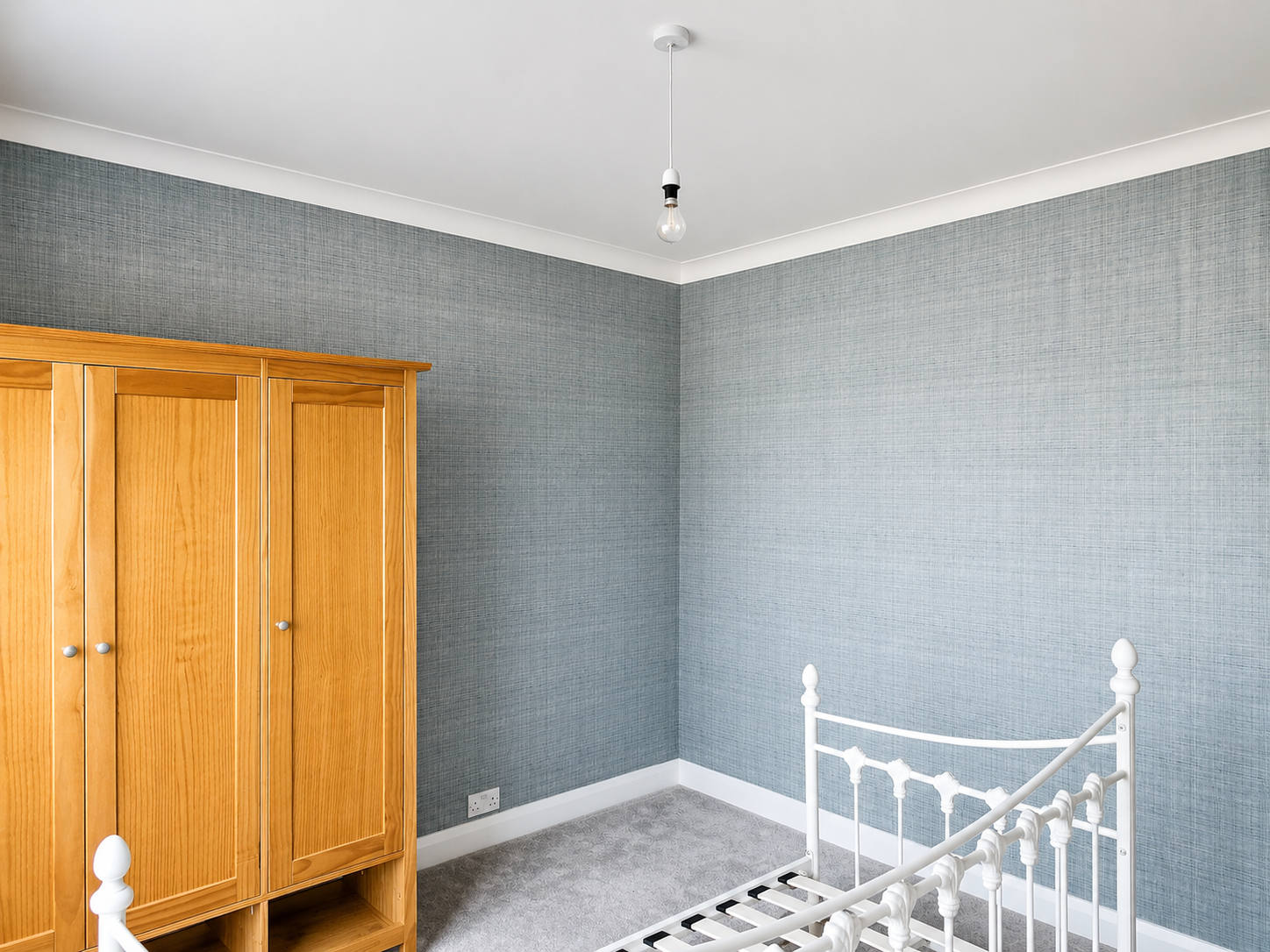 Wallpapered bedroom in Donaghadee