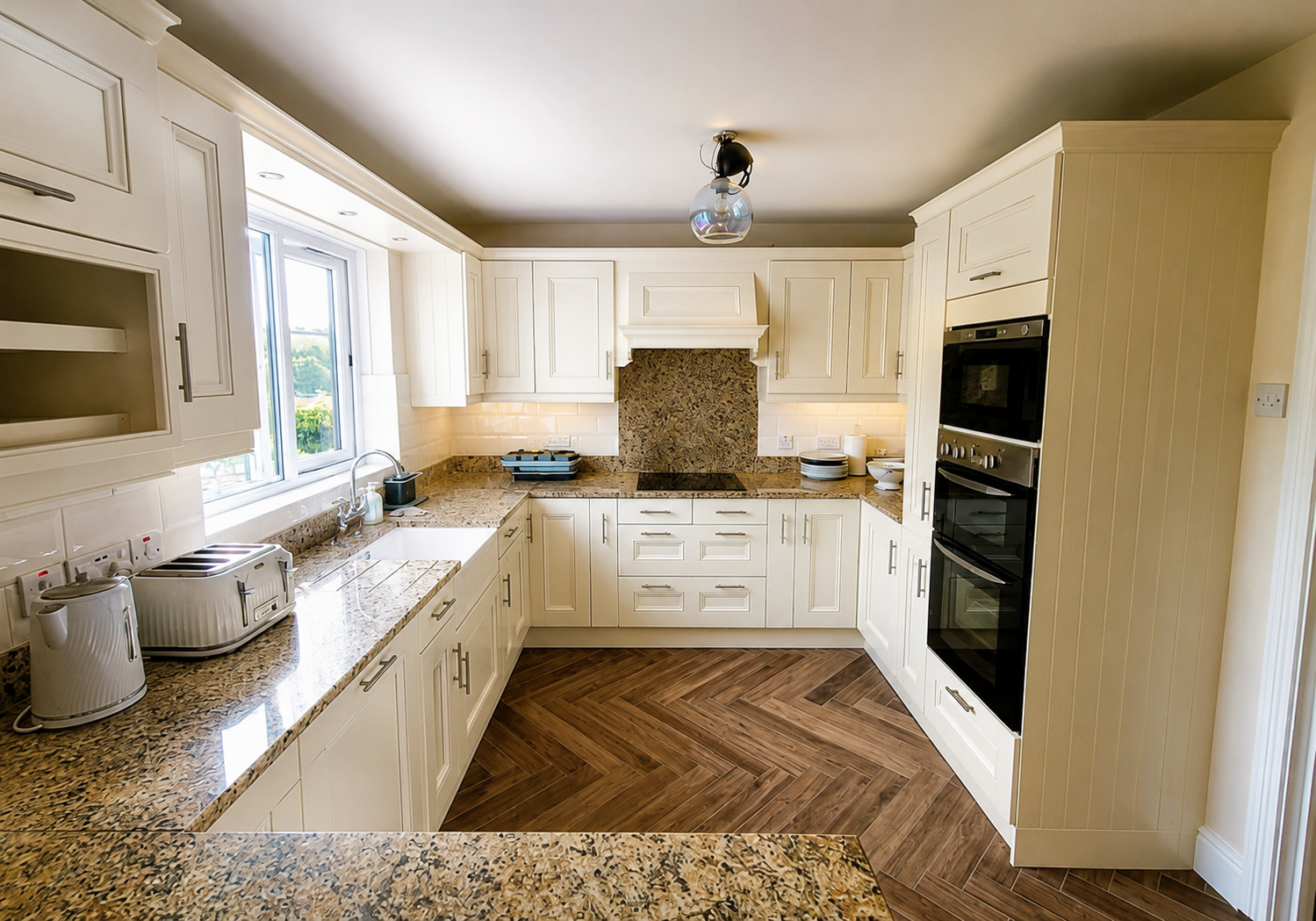 Hand painted kitchen in Bangor by James Lynn after