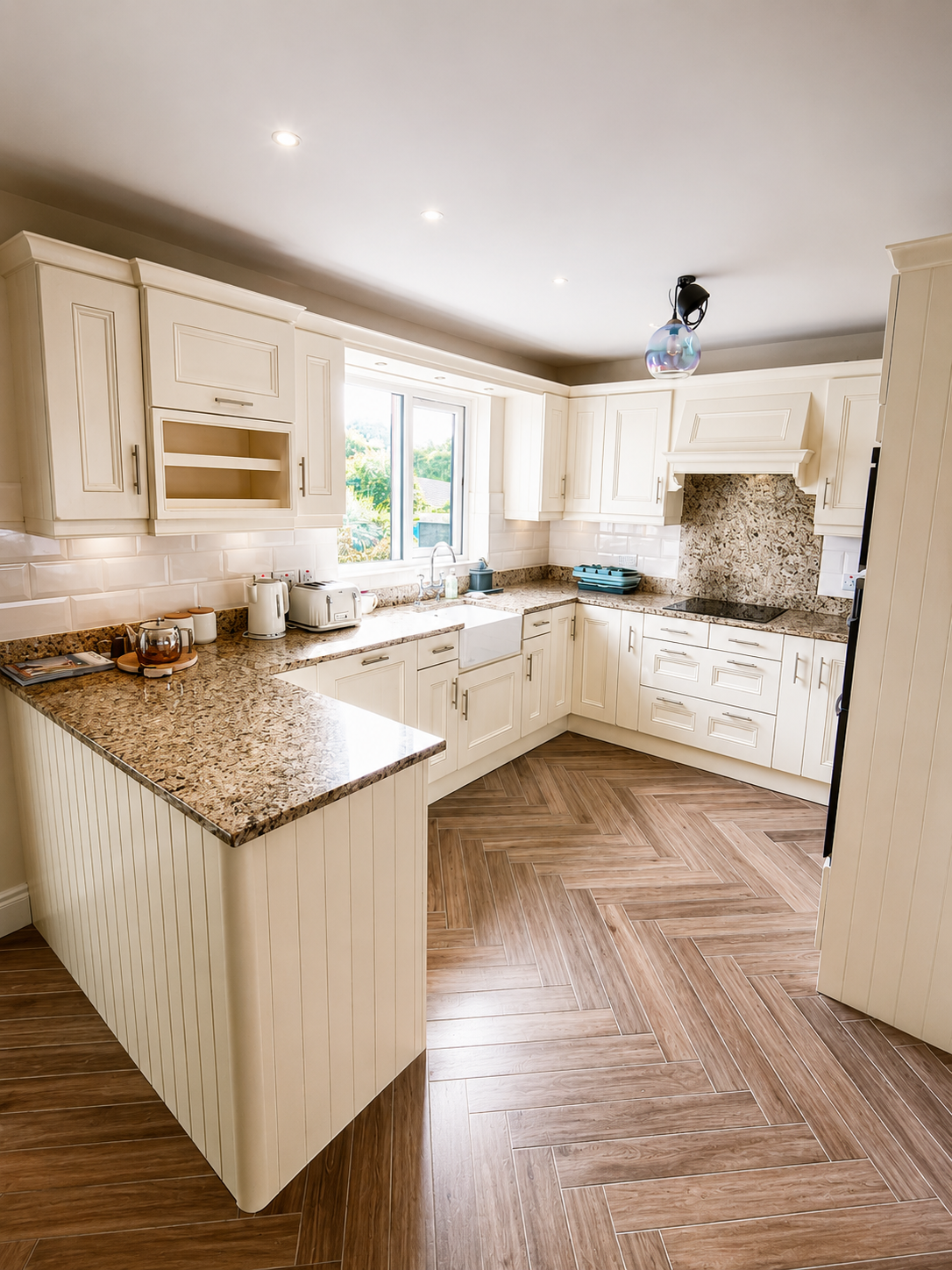 Hand painted kitchen in Bangor by James Lynn after