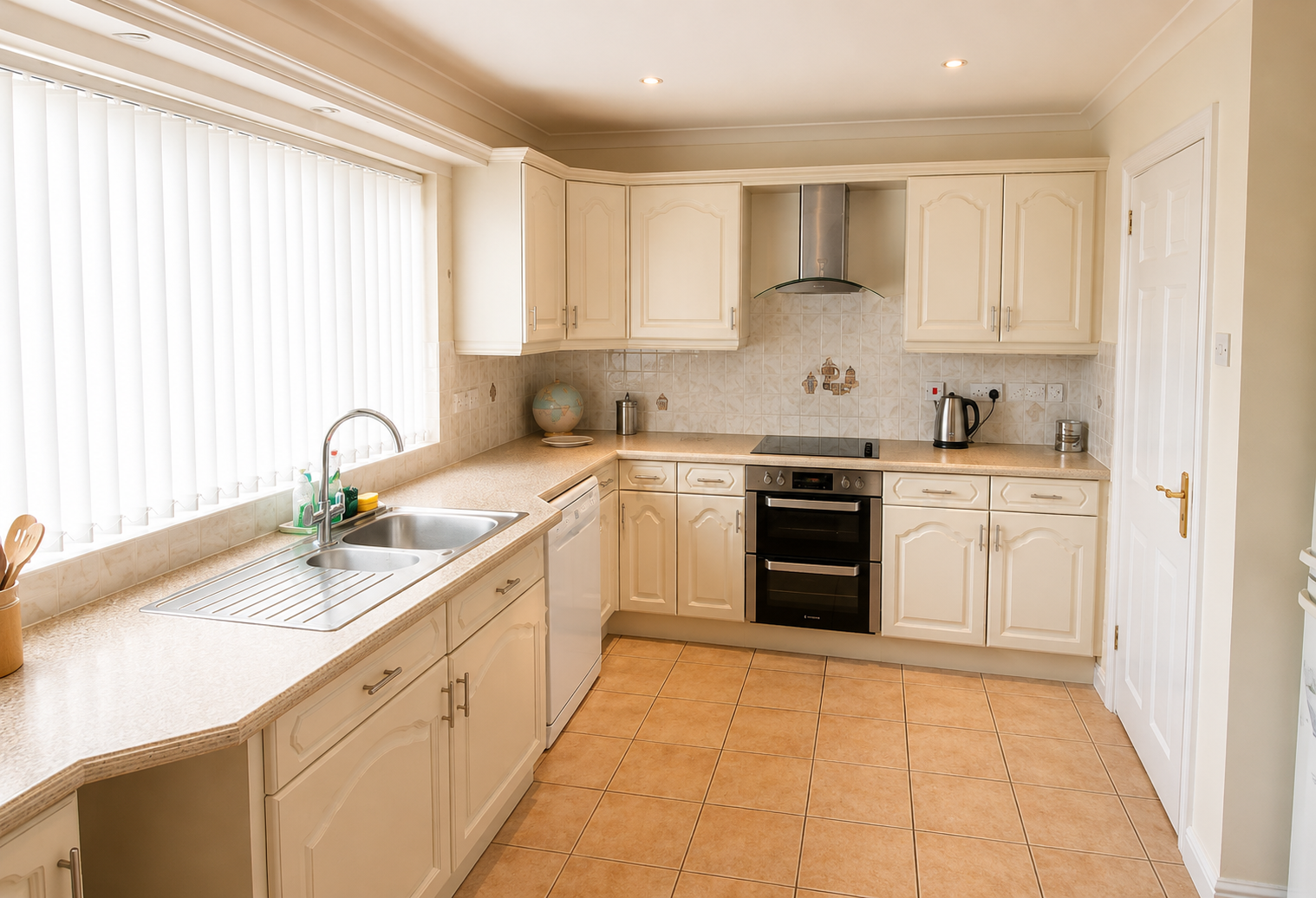 Hand painted kitchen in Bangor by James Lynn after