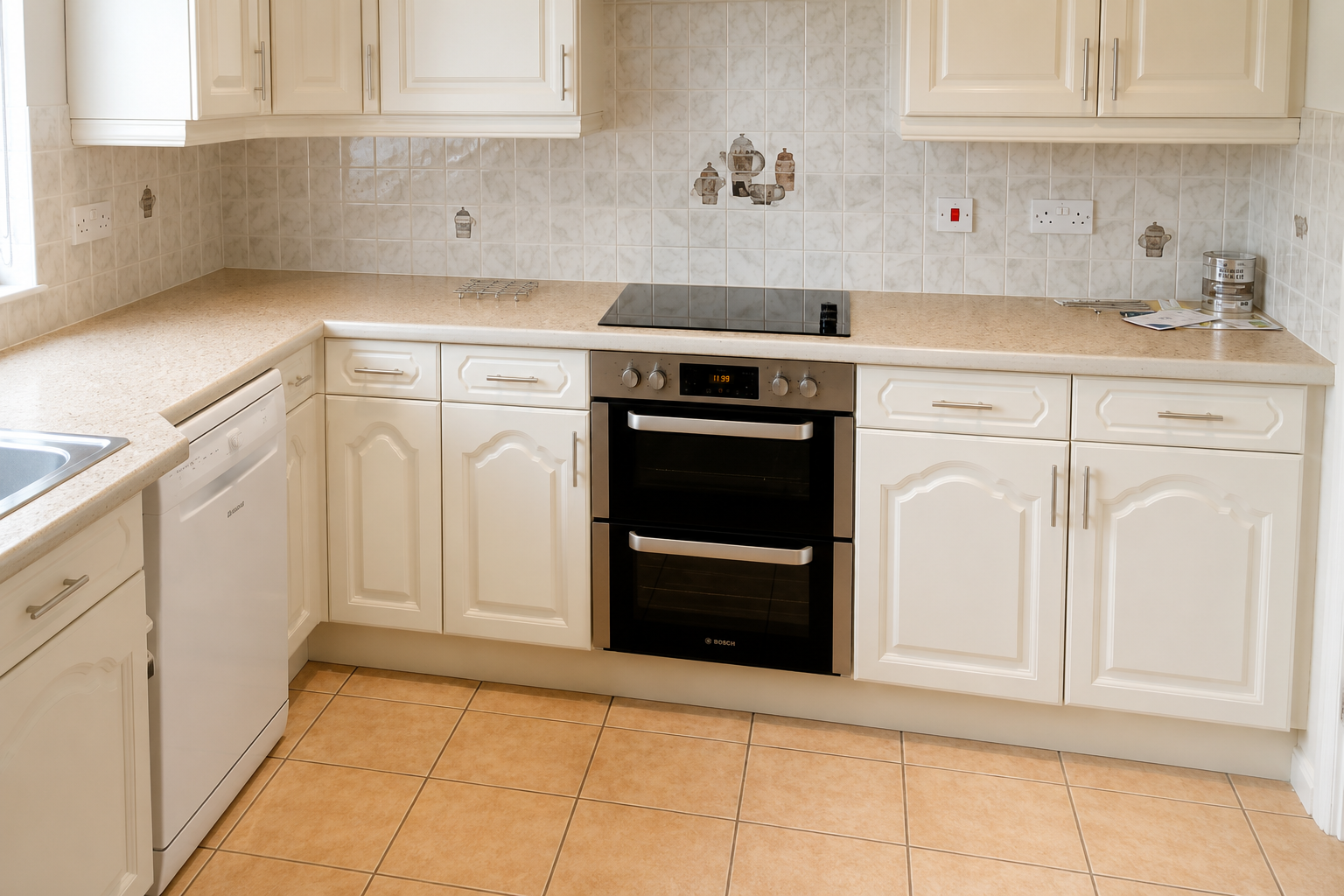 Hand painted kitchen in Bangor by James Lynn after